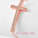 Rose gold cross bracelet