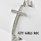 Silver cross with spikes