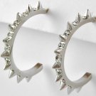 Silver spiked earrings