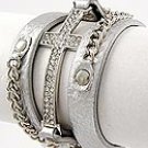 Silver Cross Wrap Bracelet