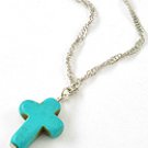 Turquoise Cross Pendent Necklace
