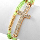 Green Cross Bracelet