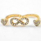 Gold Two Finger Cuff Ring