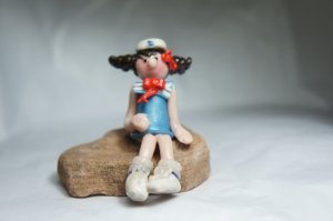 silor girl on flagstone