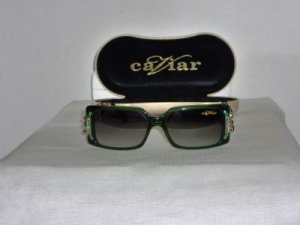 Brand New Caviar Green Sunglasses: Mod. 6823 & Case