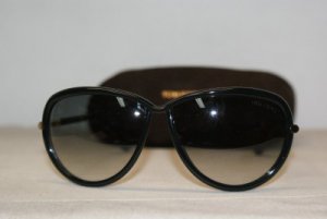 Brand New Tom Ford Shiny Black Sunglasses: Mod. TF 161 0161 (01B) 61-12 & Case
