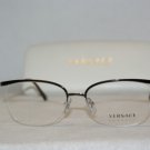 Brand New Versace Silver & Black Eyeglasses: Mod. 1188 (1287) 52-16 & Case