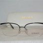 Brand New Versace Silver & Black Eyeglasses: Mod. 1188 (1287) 52-16 & Case