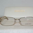 Brand New Versace Shiny Gold Eyeglasses: Mod. 1179 (1221) 52-17 & Case