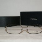 Brand New Prada Gunmetal Eyeglasses: Mod. VPR 50N (5AV-1O1) 54-17 & Case