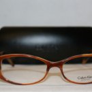 New Calvin Klein Olive Amber Eyeglasses: Mod 783 & Case