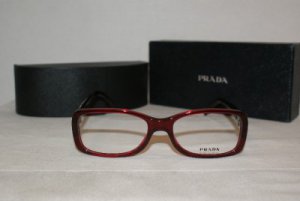 Brand New Prada Bordeaux Eyeglasses: Mod. VPR 13M (2BM-1O1) 51-16 & Case