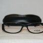 Brand New Vogue Shiny Black Eyeglasses: Mod. 2649 (W44) 52-16 & Case