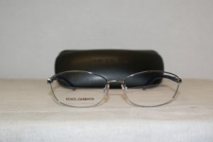 Brand New Dolce & Gabbana Silver & Blue Eyeglasses: Mod. 1206 (477) 56-17 & Case