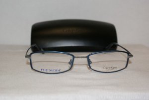 B. New Calvin Klein Blue Eyeglasses: Mod. 944 & Case