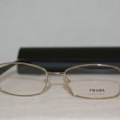 Brand New Prada Shiny Gold Eyeglasses: Mod. VPR 59N (2AU-1O1) 52-17 & Case