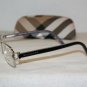 Brand New Burberry Shiny Silver Eyeglasses: Mod. 1015 (1005) 52-17 & Case