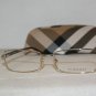 Brand New Burberry Shiny Gold Eyeglasses: Mod. 8911 (J19) 49-17 & Case