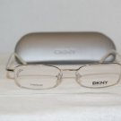 B. New DKNY Shiny Silver Eyeglasses: Mod. 6610 & Case