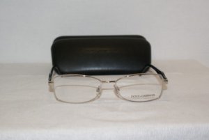 New Dolce & Gabbana Silver Eyeglasses: Mod. 1189 & Case