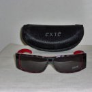 B. New Exte Black & Red Sunglasses: Mod. 60201 & Case