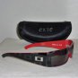 B. New Exte Black & Red Sunglasses: Mod. 60201 & Case