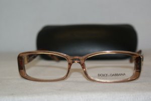 New Dolce & Gabbana Clear Brown Eyeglasses: Mod. DG 3083 (1644) 53-16 & Case