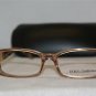 New Dolce & Gabbana Clear Brown Eyeglasses: Mod. DG 3083 (1644) 53-16 & Case
