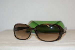 Brand New Kate Spade Brown Horn Sunglasses: Mod. Ella (FA6) 61-15 & Case