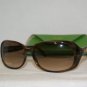 Brand New Kate Spade Brown Horn Sunglasses: Mod. Ella (FA6) 61-15 & Case