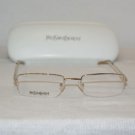 New YSL Yves Saint Laurent Gold Eyeglasses: Mod. 2103 (3YG) & Case