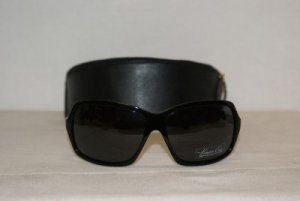 Brand New Kenneth Cole Shiny Black Sunglasses: Mod. 4071 (BR) 60-14 & Case