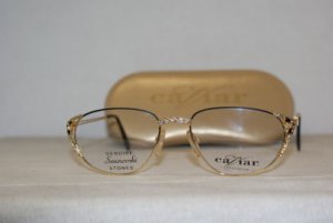 Brand New Caviar Black/Silver & Gold Eyeglasses: Mod. 1849 (C24) 54-18 & Case
