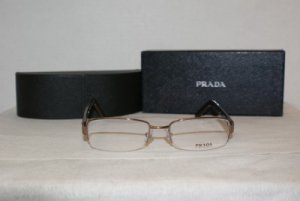 Brand New Prada Shiny Brown Eyeglasses: Mod. VPR 69I (1B1-1O1) 50-17 & Case