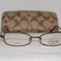 Brand New Coach Bordeaux Eyeglasses: Mod. Joanna & Case