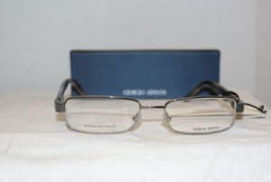 B. New Giorgio Armani Silver Eyeglasses Mod. 297 & Case
