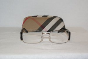 Brand New Burberry Silver Eyeglasses: Mod. 1081 & Case