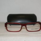 Brand New Dolce & Gabbana Red Eyeglasses: Mod. 3104 (1575) 53-16 & Case