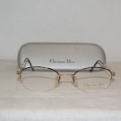 New Christian Dior Black & Gold Eyeglasses: Mod. 3527 (94N) 50-19 & Case