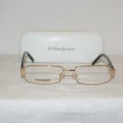 New YSL Yves Saint Laurent Gold Eyeglasses: Mod. 2153 & Case