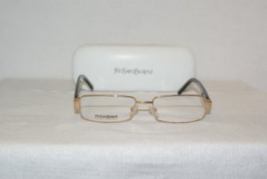 New YSL Yves Saint Laurent Gold Eyeglasses: Mod. 2153 & Case