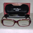 Brand New Salvatore Ferragamo Wine Eyeglasses: Mod. 2640-B & Case