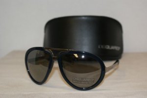 New DSquared DSquared2 Blue & Silver Sunglasses: Mod. DQ 0031 (90B) 60-16 & Case