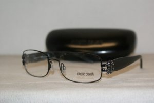 B. New Roberto Cavalli Black Eyeglasses: Mod. 422 Andradite (0B5) 54-17 & Case