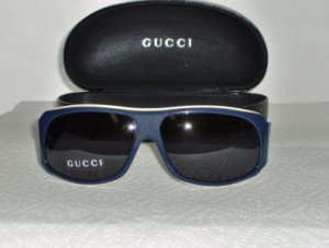 Brand New Gucci Blue Sunglasses: Mod. 1556 & Case
