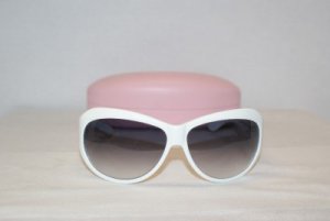 Brand New Juicy Couture White Sunglasses: Mod Lady Luck &Case