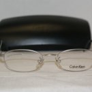 Brand New Calvin Klein Silver Eyeglasses: Mod. 253 (542) 49-19 & Case