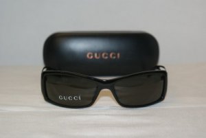 Brand New Gucci Black Sunglasses: Mod. 1486 & Case
