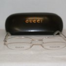 Brand New Gucci Shiny Silver Eyeglasses: Mod. 2694 (09B5) 49-19 & Case