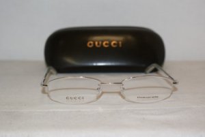 Brand New Gucci Shiny Silver Eyeglasses: Mod. 2694 (09B5) 49-19 & Case
